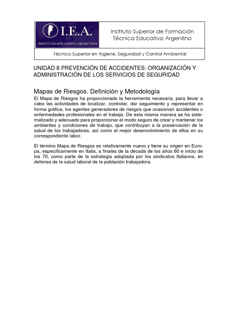 Mapas de Riesgos en Seguridad Laboral | PDF | Seguridad y salud ...