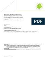 Dimensions of Problem Based Learning Dialogue and Online Collaboration in Projects Lars Birch Andreasen J Rgen Lerche Nielsen JPBLHE Vol1 NR 1 2013