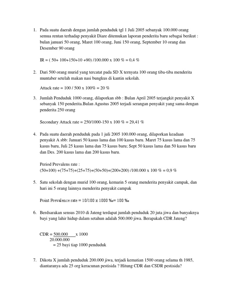 Contoh Soal Attack Rate Download File Guru