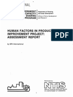 Original: Human Factors in Productivity Improvement Project: Assessment Report