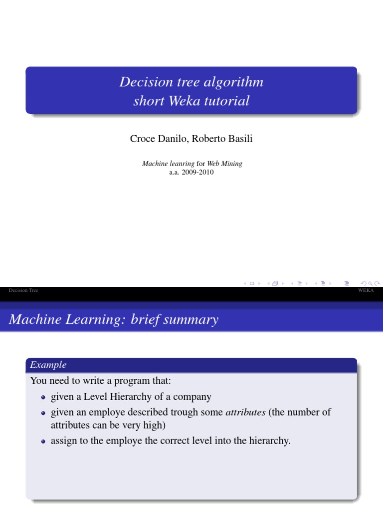 Decision Tree WEKA | PDF | Test Set | Support Vector Machine