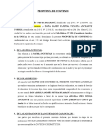 Propuesta de Convenio Alimentos, Patria Potestad, Régimen de Visitas