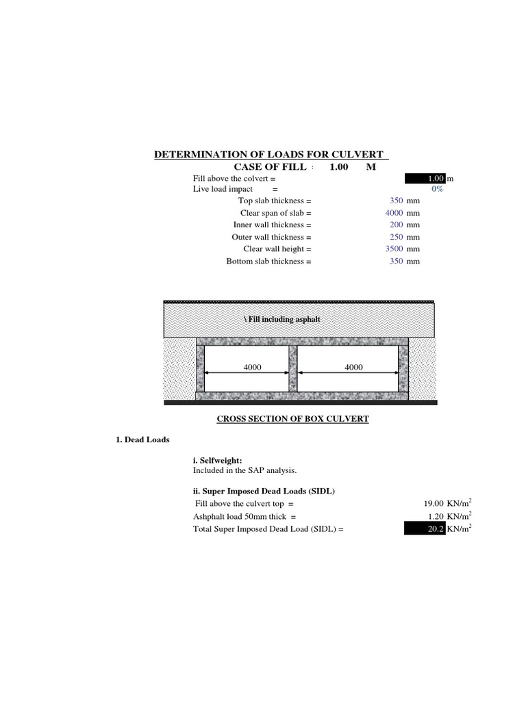 Culvert Load Determination Guide | PDF | Pressure | Structural Load
