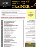 Download Brosur Pelatihan POWERFUL TRAINING FOR EXCELLENT TRAINER by Muhammad Isman SN36742404 doc pdf