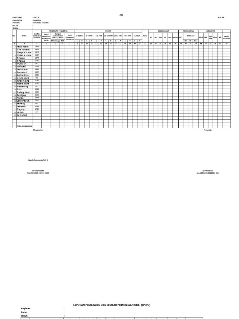 Format Absen Senam PDF