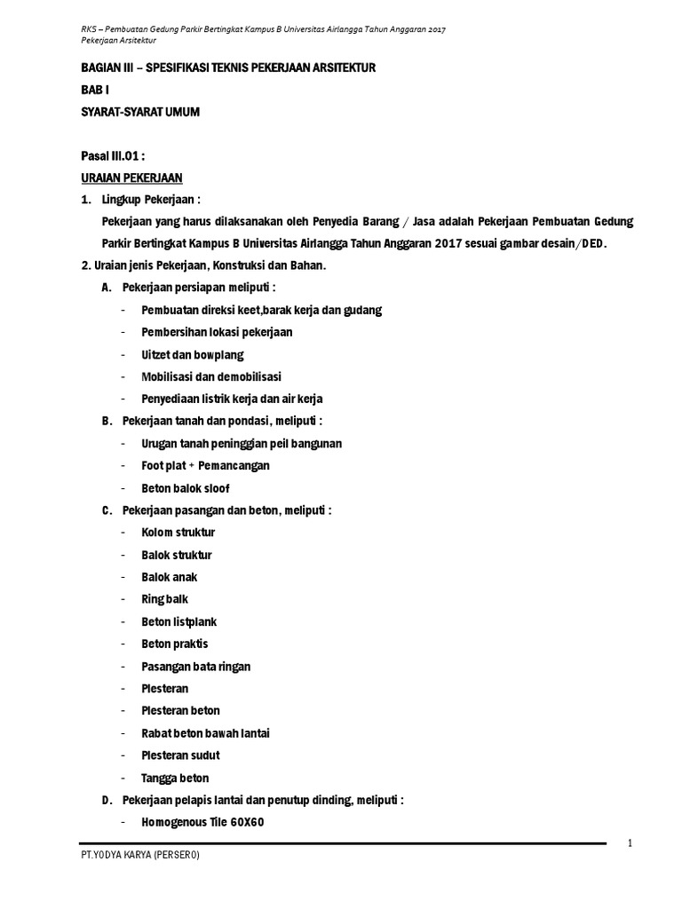 Spesifikasi Teknis Arsitektur Spesifikasi Teknis Arsitektur