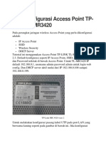 Cara Konfigurasi AP TP-Link MR3420