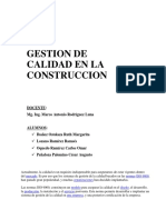 Gestion de Calidad en La Construccion