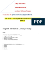 Test Bank Learning and Behavior 7th Edtion