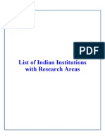 ANNEXURE I List of Indian Institutions