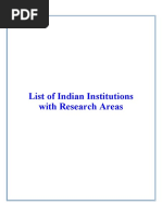 ANNEXURE I List of Indian Institutions