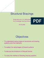 Structural Bracings: Presentation by V. G. Abhyankar For Knowledge Sharing Sessions