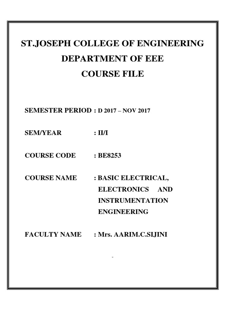 Course File Format | PDF