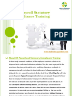 HR Payroll and Statutory Compliance Training Institute 