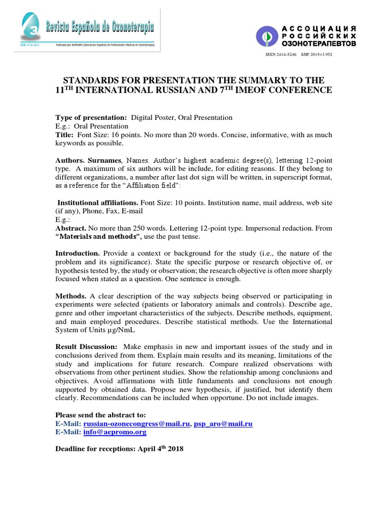 Conference Summary Presentation Guidelines | PDF | Evaluation Methods ...