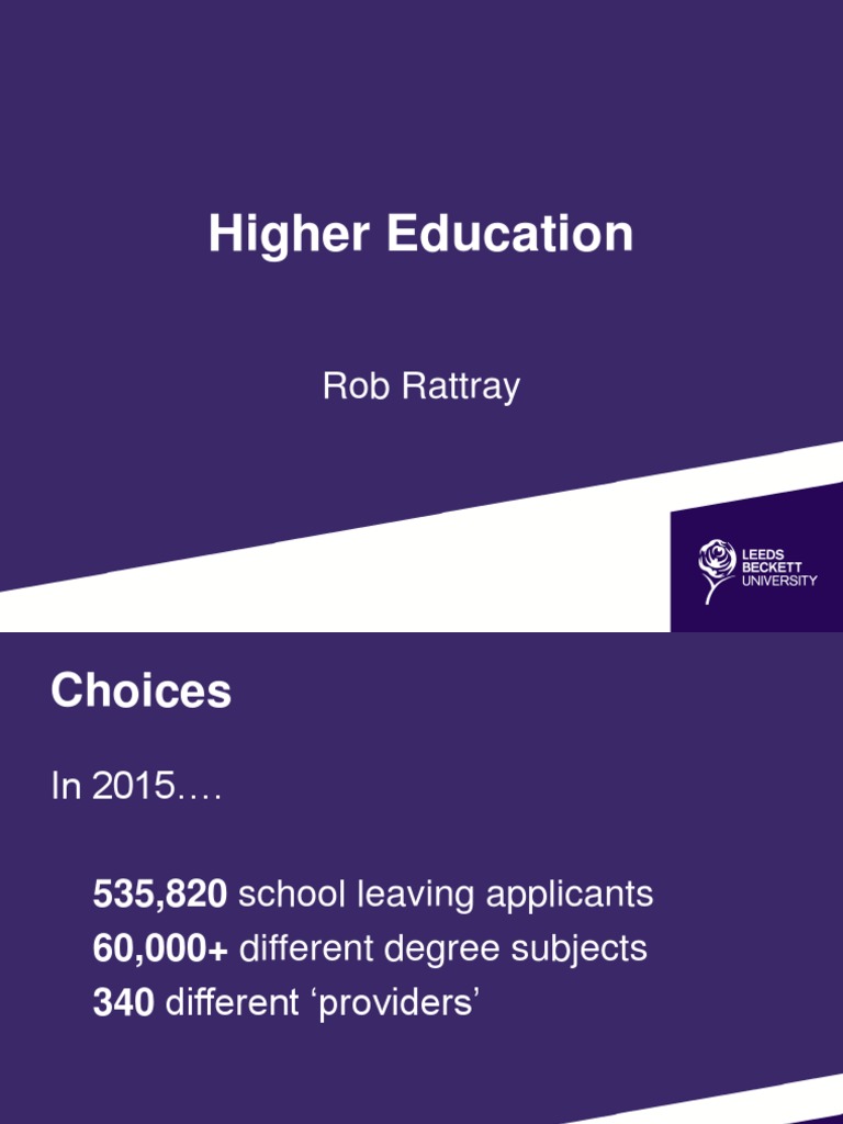 Higher Education Presentation Rob Rattray Leeds Beckett University ...