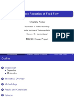 Drag Force Reduction Fluid Flow Surface Roughness