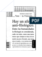 Werner Hamacher - Para - la Filología y 95 Tesis sobre la filología