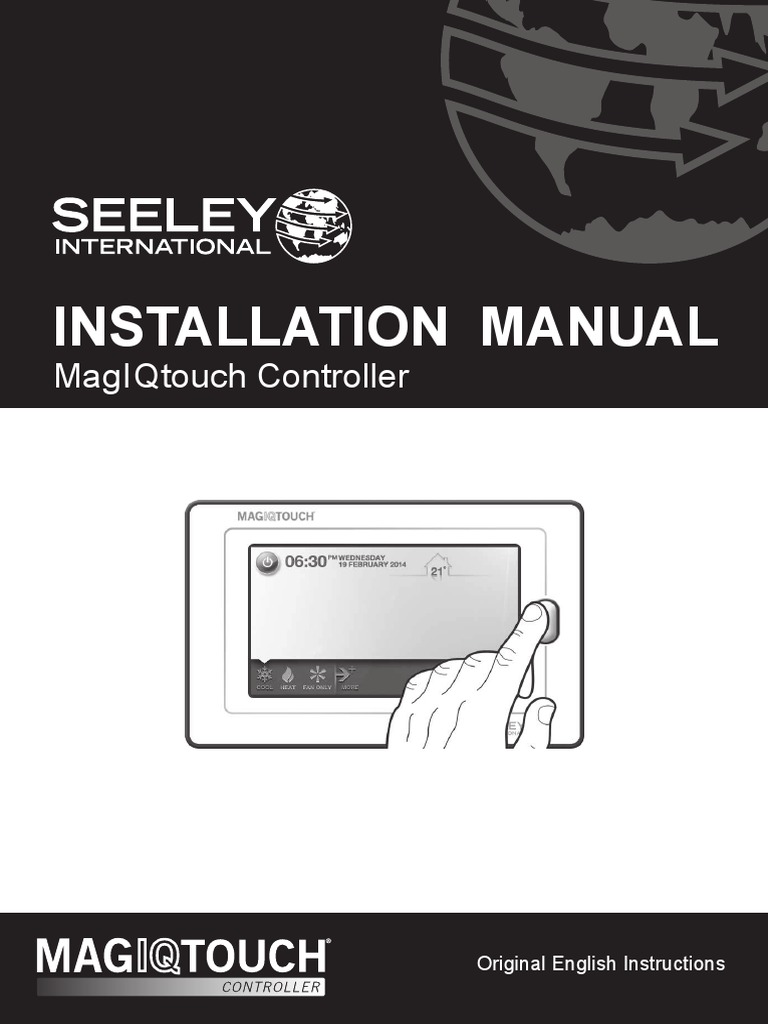 863245B MagIQtouch Controller Installation PDF Menu Hvac