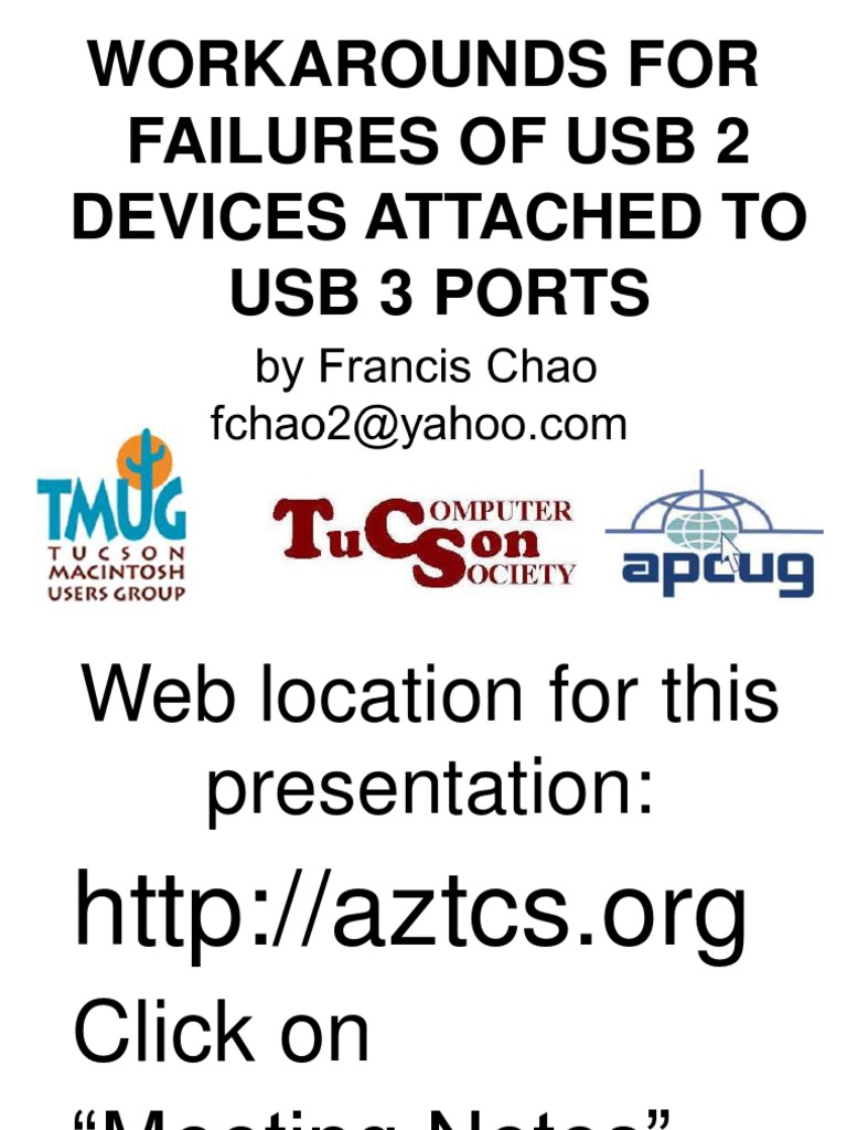 Workarounds For Failures of Usb 2 Devices Attached To Usb 3 Ports | PDF ...
