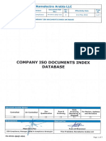 Fm-div01-Qaqc-0361 Company Iso Documents Index Database