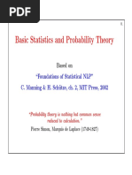 Basic Statistics and Probability Theory