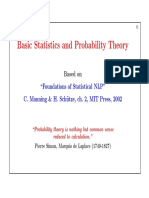 Basic Statistics and Probability Theory