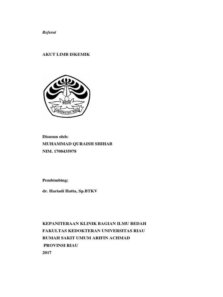 Acute limb iskemik pdf