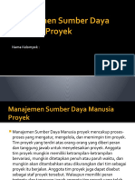 Manajemen Sumber Daya Manusia Proyek