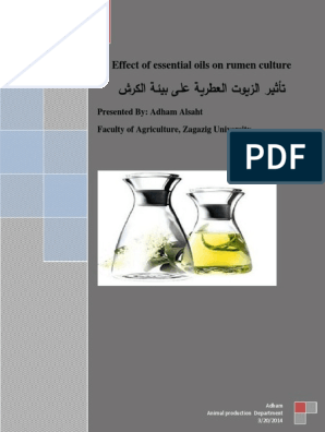 تأثير الزيوت العطرية على بيئة الكرش Pdf