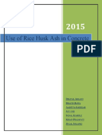 India A Study On Use of Rice Husk Ash in Concrete Project Report Dhaval 020515 PDF