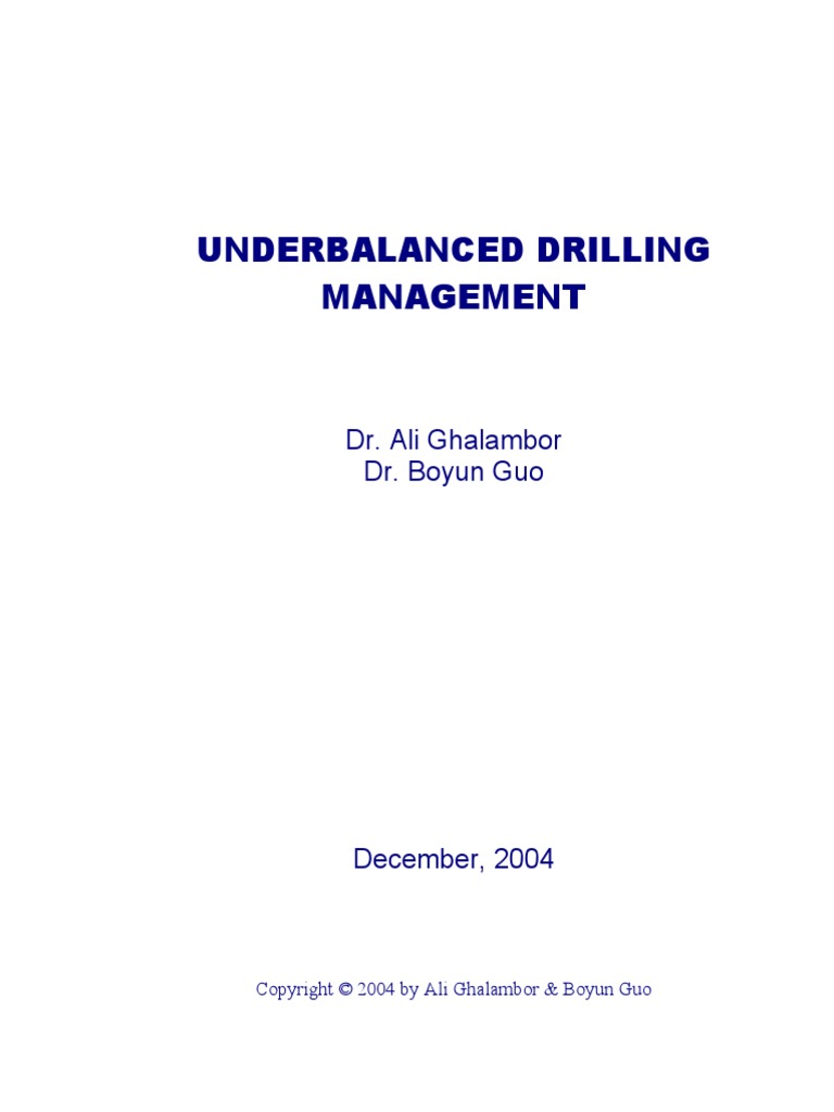 Petroleum Underbalanced Eng | PDF | Casing (Borehole) | Oil Well