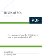 Basics of SQL: by in Cma Team