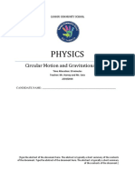 Circular Motion and Gravity-2nd Test