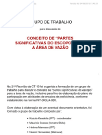 GT para discussão de partes significativas do escopo de vazão