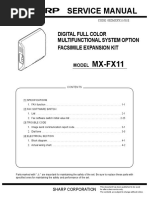 Service Manual: Digital Full Color Multifunctional System Option Facsimile Expansion Kit