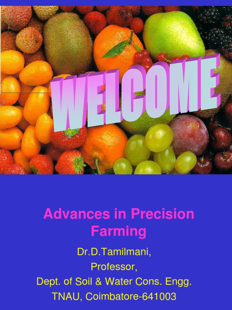 Lec 13 Recent Advances in Precision Farming-WTC Training | PDF | Mulch ...