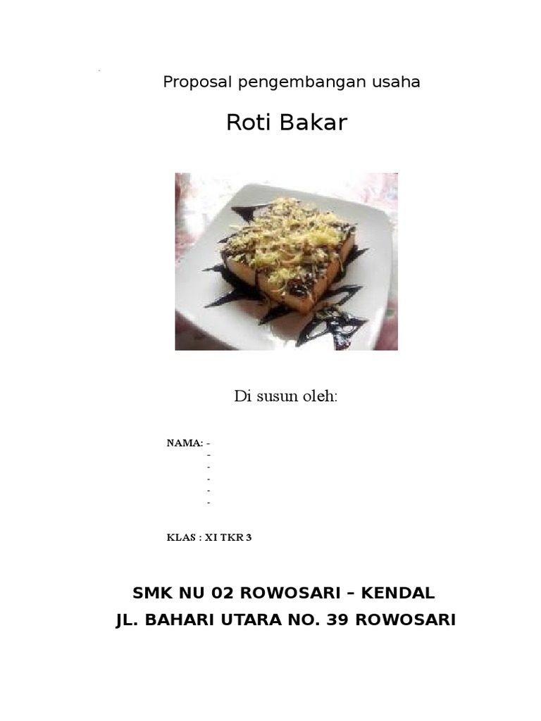 Proposal Usaha Roti Bakar Pdf