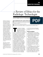 A Review of Ethics For The Radiologic Technologist