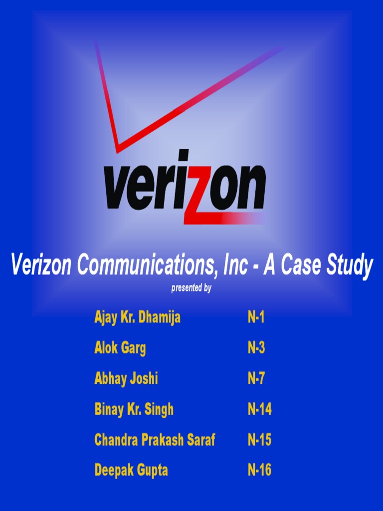 Verizon Communications Inc A Case Study Verizon Communications Inc