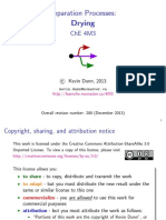 Separation Processes: Drying: Che 4M3