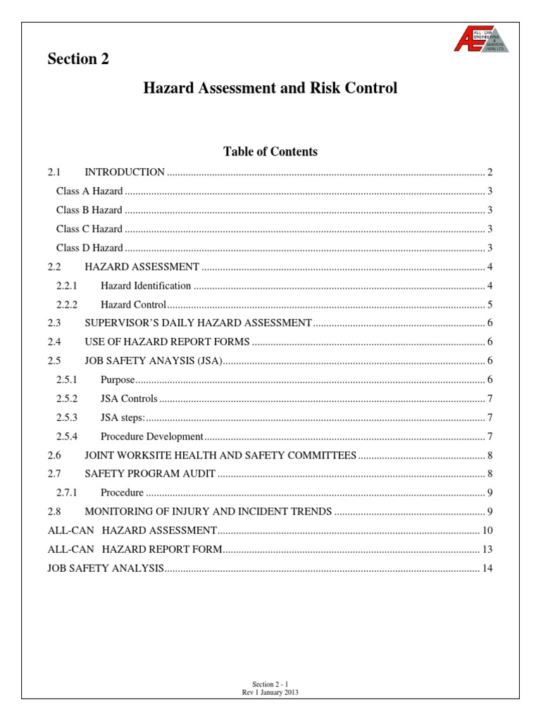 Hazard Assessment and Risk Control | PDF | Personal Protective ...