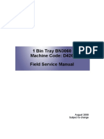 1 Bin Tray BN3060 Machine Code: D426 Field Service Manual: August 2008 Subject To Change