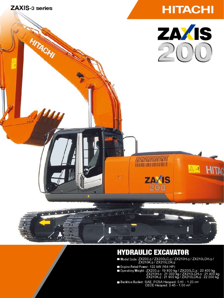 Hitachi Excavator ZX200-3, ZX200LC-3 | PDF | Vehicle