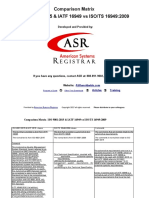 ISO 9001 2015 and IATF 16949 Vs ISO TS 16949 2009 Comparison Matrix by American Systems Registrar PDF