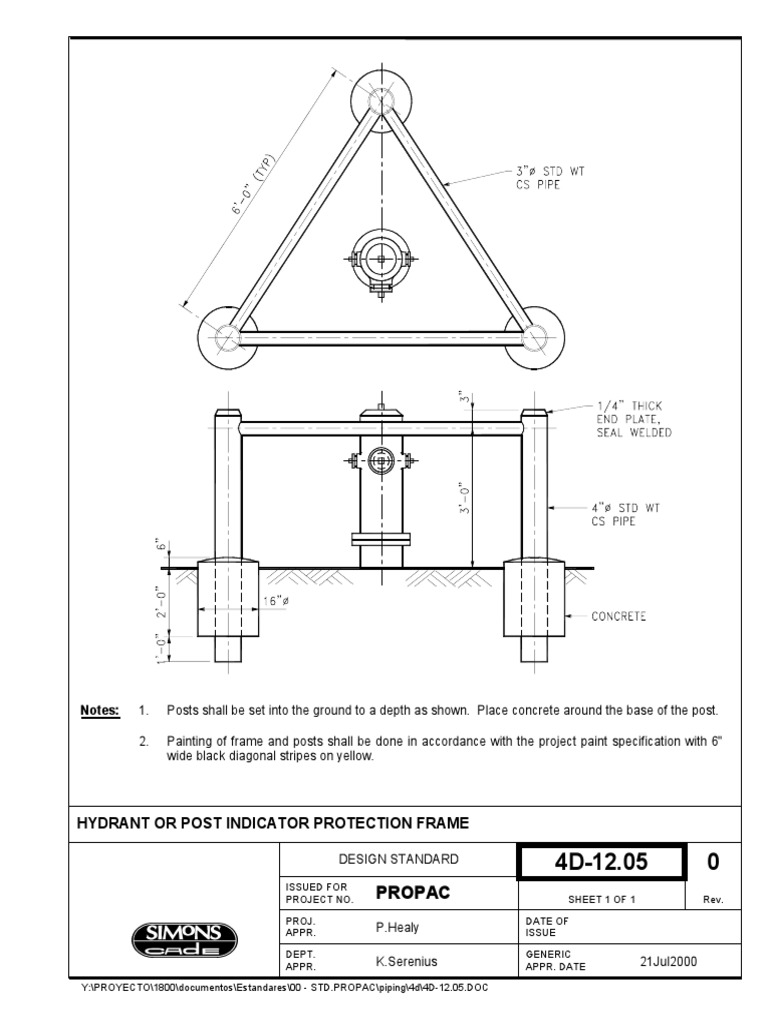 Hydrant Protection Frame Design Standard | PDF | Nature