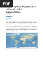 Zonas Biogeográficas Del Mundo | PDF | Organismos | Entorno natural
