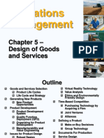 Operations Management: - Design of Goods and Services