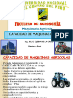 Capacidad de Maquinas Agricolas