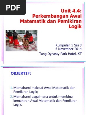 Perkembangan Awal Matematik Dan Permikiran Logik Permata Pdf